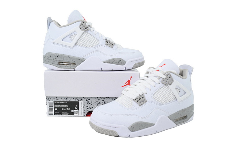【BA1KZ】-7白奥利奥 KZ版乔丹4代篮球鞋  CT8527-100 Air Jordan 4 Retro White Oreo