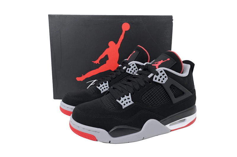 【BA1KZ】-6黑红公牛 KZ版乔丹4代篮球鞋 308497-060 Air Jordan 4 Retro Bred