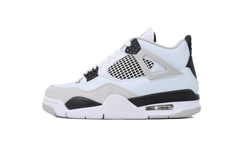 【BA1KZ】-4白水泥2.0  KZ版乔丹4代篮球鞋 DH6927-111 Air Jordan 4 Retro Military Black