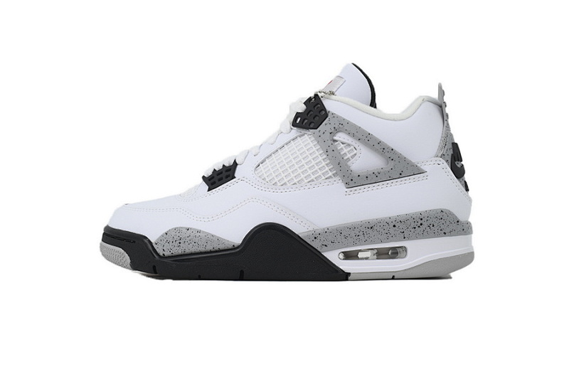【BA1KZ】-3白水泥1.0  KZ版乔丹4代篮球鞋 840606-192  Air Jordan 4 Retro White Cement
