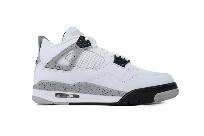 【BA1KZ】-3白水泥1.0  KZ版乔丹4代篮球鞋 840606-192  Air Jordan 4 Retro White Cement