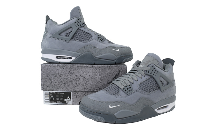 【EA5S2】灰砖 乔丹4代篮球鞋 HF4340-003  Nigel Sylvester x Air Jordan 4 Retro OG SP  Gray Brick