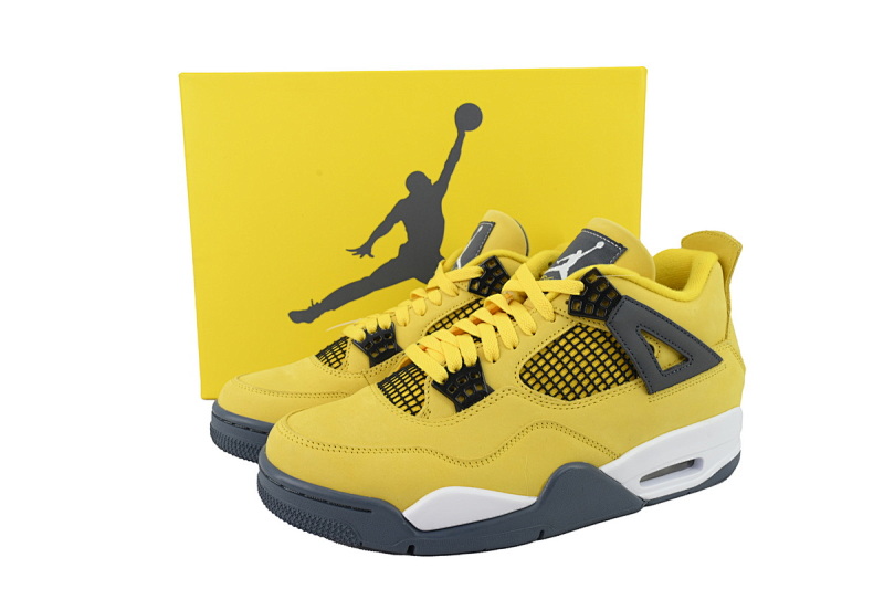 【CA0XH】黑黄电母 头层皮乔丹4代篮球鞋  CT8527-700 Air Jordan 4 Retro Lightning