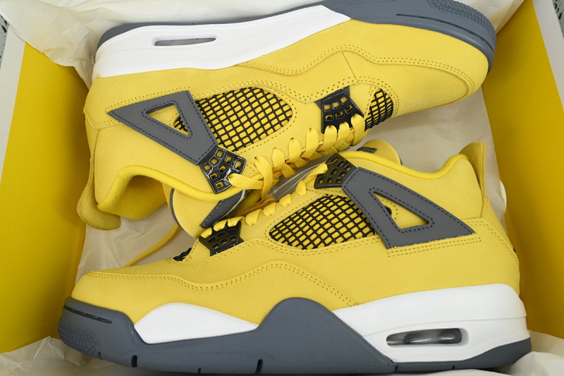 【CA0XH】黑黄电母 头层皮乔丹4代篮球鞋  CT8527-700 Air Jordan 4 Retro Lightning