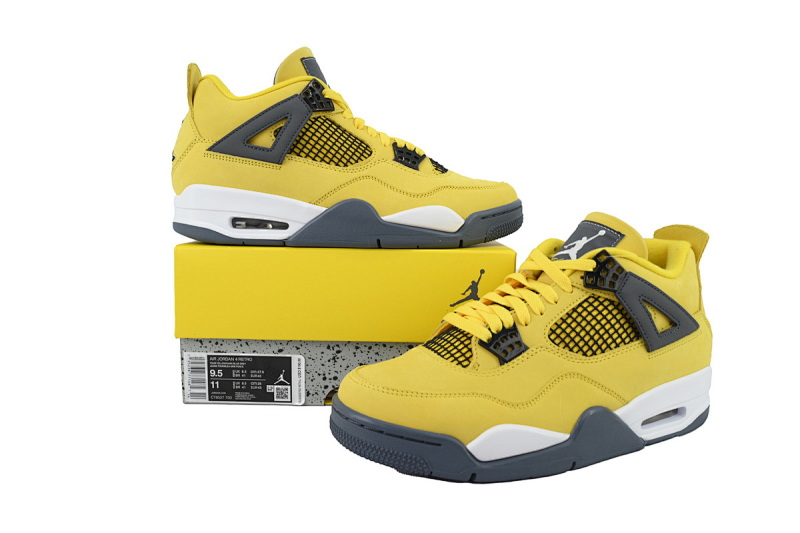 【CA0XH】黑黄电母 头层皮乔丹4代篮球鞋  CT8527-700 Air Jordan 4 Retro Lightning