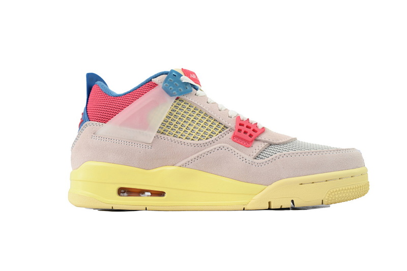 【CA0XH】粉红蓝 头层皮乔丹4代篮球鞋 DC9533-800 Union LA x Air Jordan 4 Retro “Guava Ice
