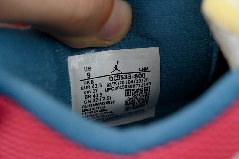 【CA0XH】粉红蓝 头层皮乔丹4代篮球鞋 DC9533-800 Union LA x Air Jordan 4 Retro “Guava Ice