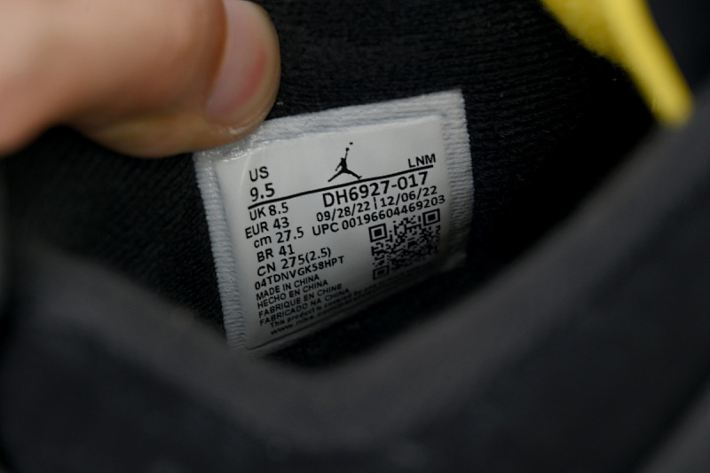 【CA0XH】雷公黑黄 头层皮乔丹4代篮球鞋  DH6927-017 Air Jordan 4 Thunder