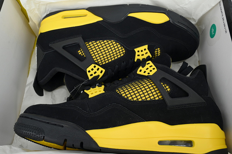 【CA0XH】雷公黑黄 头层皮乔丹4代篮球鞋  DH6927-017 Air Jordan 4 Thunder