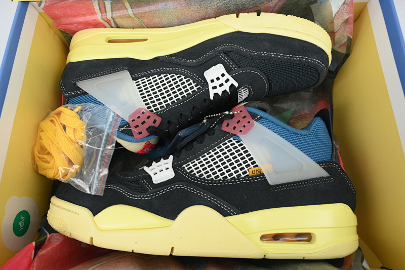 yupoo_342000_0b89e4e1.jpg 【CA0XH】黑蓝 头层皮乔丹4代篮球鞋 DC9533-001 Union LA x Air Jordan 4 Retro SP Off Noir Black
