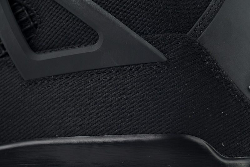 【CA0XH】黑帆布 头层皮乔丹4代篮球鞋 DH7138-006 Air Jordan 4 Retro Black Canvas