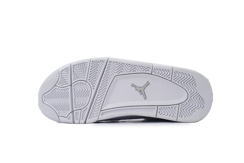 【CA0XH】纯白银扣 头层皮乔丹4代篮球鞋 308497-100 Air Jordan 4 Retro Pure Money