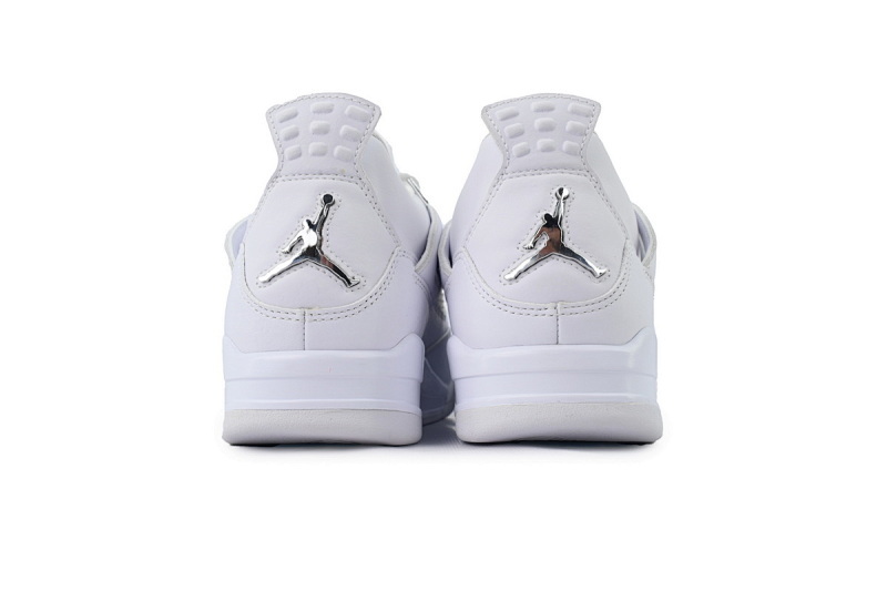 【CA0XH】纯白银扣 头层皮乔丹4代篮球鞋 308497-100 Air Jordan 4 Retro Pure Money