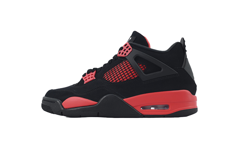 【CA0XH】黑红雷电 头层皮乔丹4代篮球鞋  CT8527-016 Air Jordan 4 Red Thunder