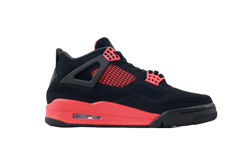 【CA0XH】黑红雷电 头层皮乔丹4代篮球鞋  CT8527-016 Air Jordan 4 Red Thunder