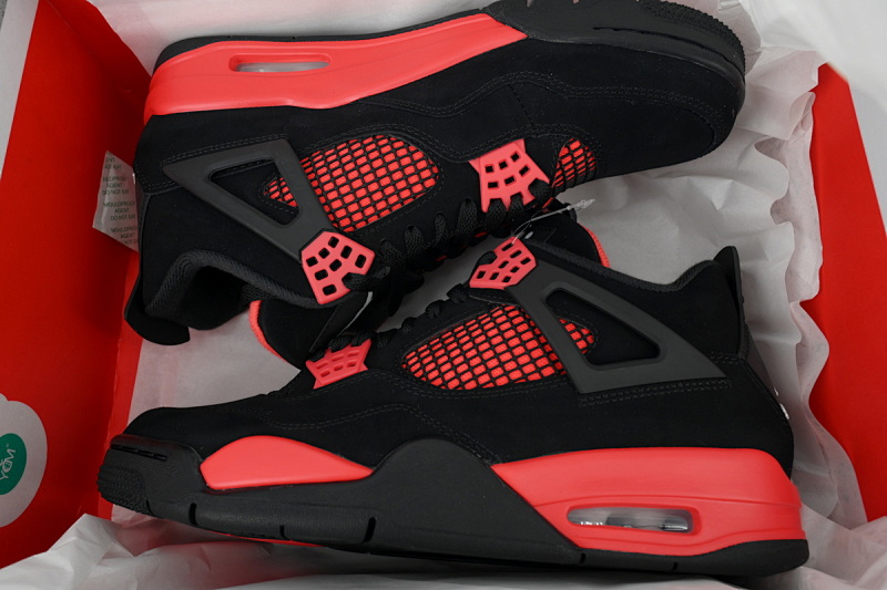 【CA0XH】黑红雷电 头层皮乔丹4代篮球鞋  CT8527-016 Air Jordan 4 Red Thunder