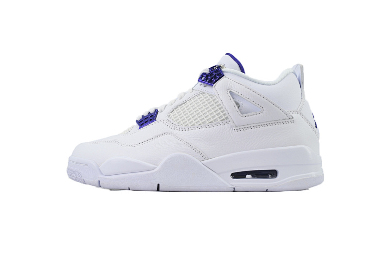 【CA0XH】白紫扣 头层皮乔丹4代篮球鞋 CT8527-115 Air Jordan 4 Retro Purple Metallic