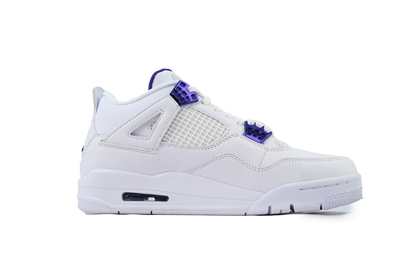 【CA0XH】白紫扣 头层皮乔丹4代篮球鞋 CT8527-115 Air Jordan 4 Retro Purple Metallic