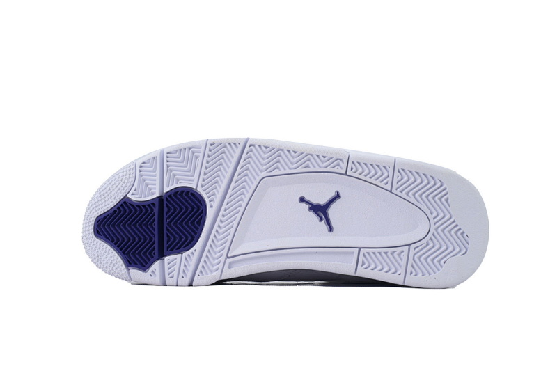 【CA0XH】白紫扣 头层皮乔丹4代篮球鞋 CT8527-115 Air Jordan 4 Retro Purple Metallic