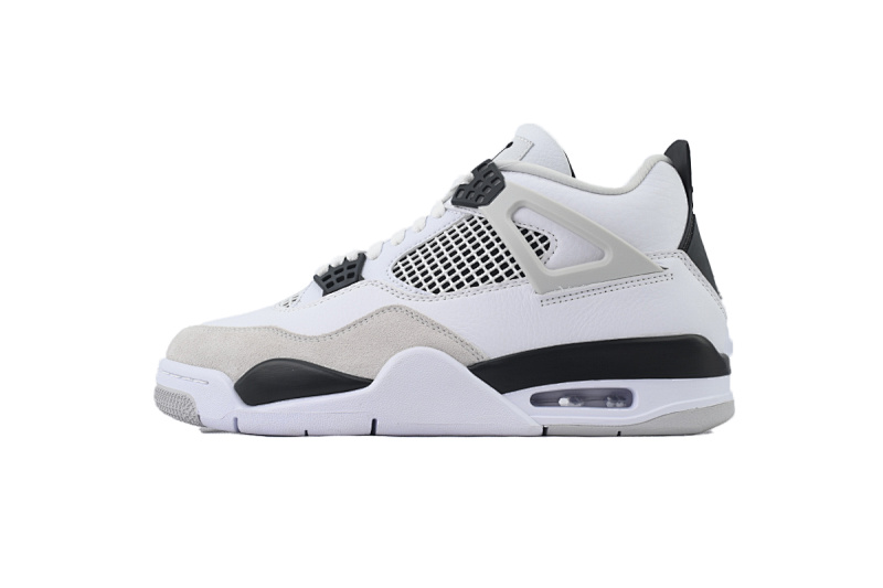 【CA0XH】灰白黑 头层皮乔丹4代篮球鞋 DH6927-111 Air Jordan 4 Retro Military Black