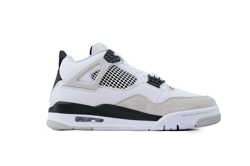 【CA0XH】灰白黑 头层皮乔丹4代篮球鞋 DH6927-111 Air Jordan 4 Retro Military Black