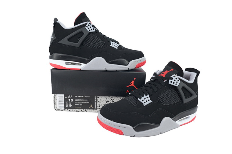 yupoo_342306_4bb24f01.jpg 【CA0XH】黑红公牛 头层皮乔丹4代篮球鞋 308497-060 Air Jordan 4 Retro Bred