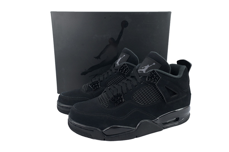 【CA0XH】黑猫 头层皮乔丹4代篮球鞋 CU1110-010 Air Jordan 4 Retro Black Cat