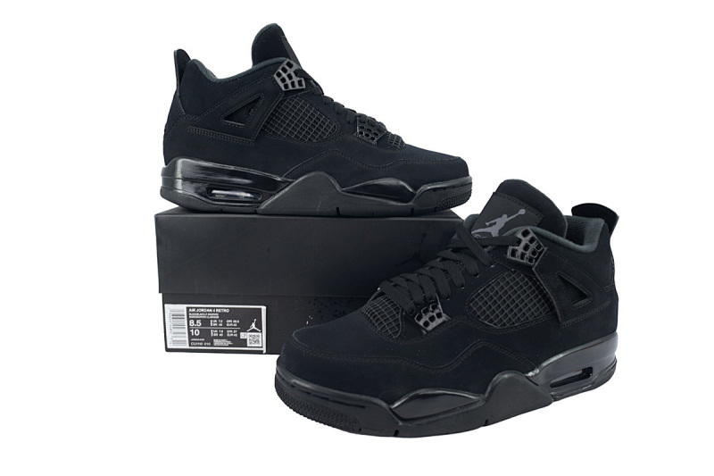 【CA0XH】黑猫 头层皮乔丹4代篮球鞋 CU1110-010 Air Jordan 4 Retro Black Cat