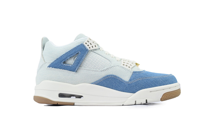 【CA0XH】水洗丹宁 头层皮乔丹4代篮球鞋 IB6716-100 Air Jordan 4 Retro TEX 'Worn Blue Denim'