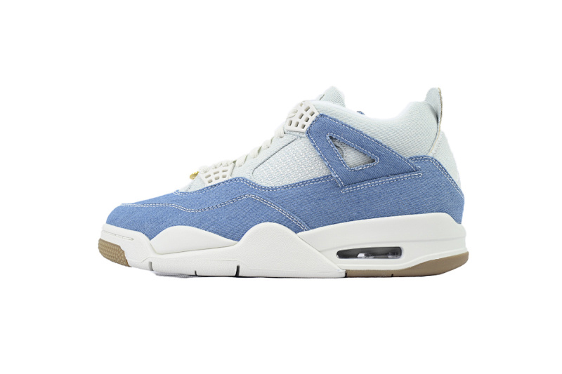 【CA0XH】水洗丹宁 头层皮乔丹4代篮球鞋 IB6716-100 Air Jordan 4 Retro TEX 'Worn Blue Denim'