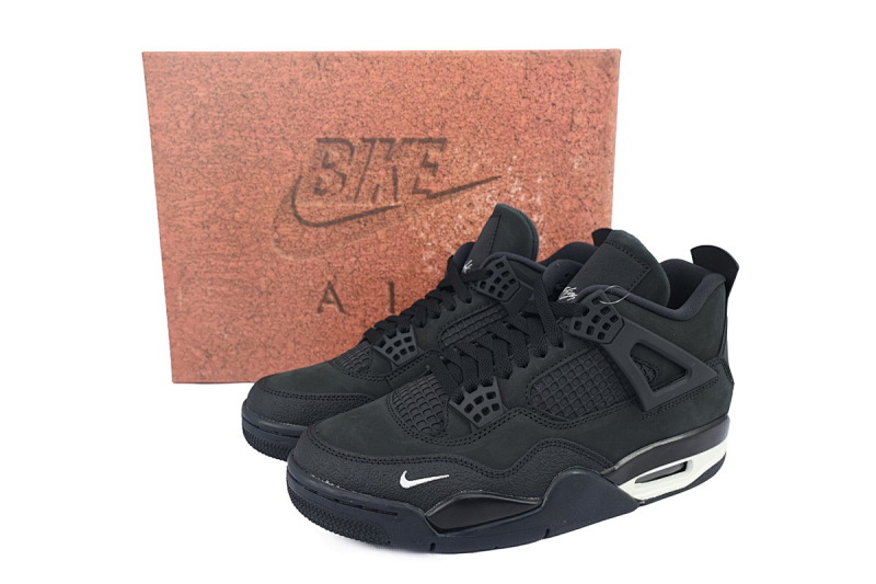 【CA0XH】黑砖 头层皮乔丹4代篮球鞋 HF4340-001 Nigel Sylvester x Air Jordan 4 Retro OG SP 'Brick By Brick'