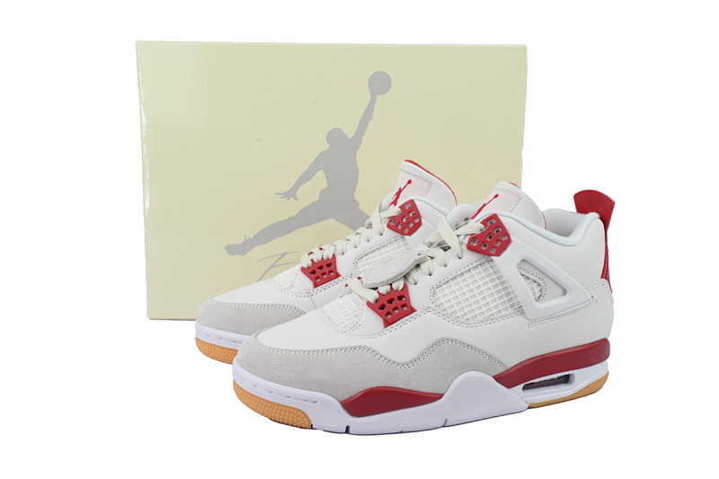 yupoo_342749_3cf48097.jpg 【CA0XH】白红SB 头层皮乔丹4代篮球鞋 DR5415-106 Nike SB x Air Jordan 4 Retro SP 'Varsity Red'