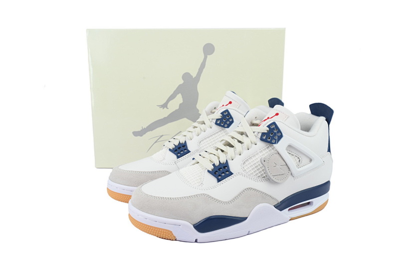 【CA0XH】白蓝SB 头层皮乔丹4代篮球鞋 DR5415-100 Nike SB x Air Jordan 4 Retro SP 'Navy'