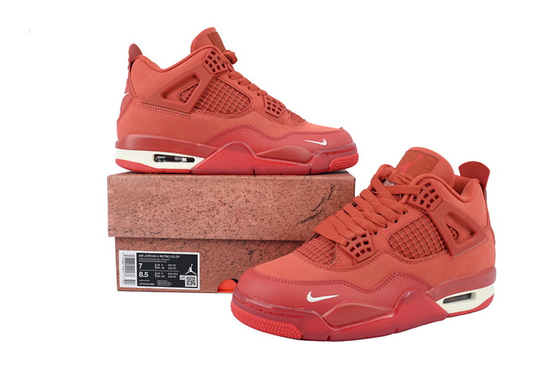 【BA3PB】红砖 乔丹4代篮球鞋 HF4340-800 Nigel Sylvester x Air Jordan 4 Retro OG SP 'Brick By Brick'