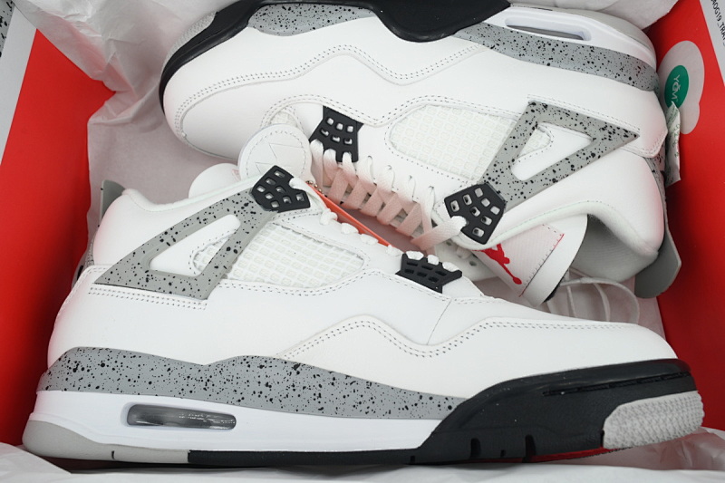 【CA0XH】复刻白水泥 头层皮乔丹4代篮球鞋 FV5029-100 Air Jordan 4 Retro OG 'White Cement'