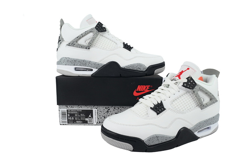 【CA0XH】复刻白水泥 头层皮乔丹4代篮球鞋 FV5029-100 Air Jordan 4 Retro OG 'White Cement'