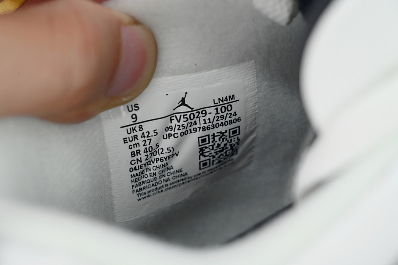 【CA0XH】复刻白水泥 头层皮乔丹4代篮球鞋 FV5029-100 Air Jordan 4 Retro OG 'White Cement'