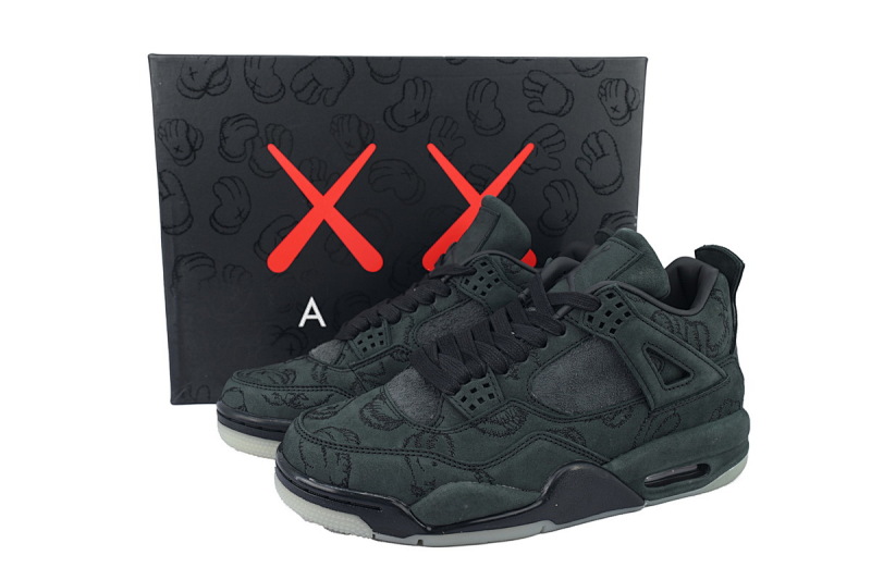 【EA0OG】XX黑 OG版本乔丹4代篮球鞋 930155-001 KAWS X Air Jordan 4 Retro Black