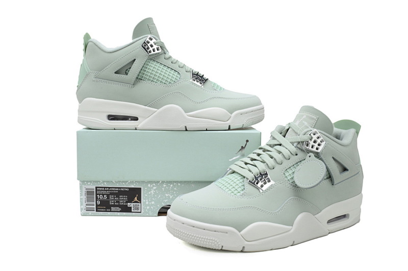 【CA0XH】海沫绿 头层皮乔丹4代篮球鞋 HV0823-003 Air Jordan 4 Retro 'Seafoam Sail'