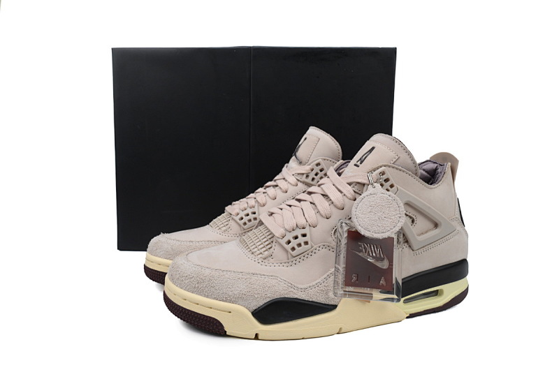 【DA1XH】AMM淡粉 头层皮乔丹4代篮球鞋 FZ4810-200 A Ma Maniére x Air Jordan 4 Retro 'Fossil Stone'