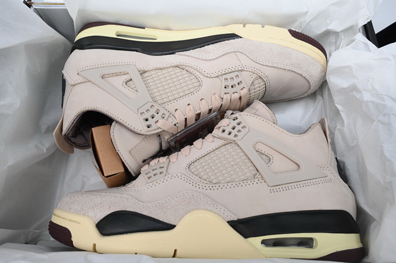 【DA1XH】AMM淡粉 头层皮乔丹4代篮球鞋 FZ4810-200 A Ma Maniére x Air Jordan 4 Retro 'Fossil Stone'