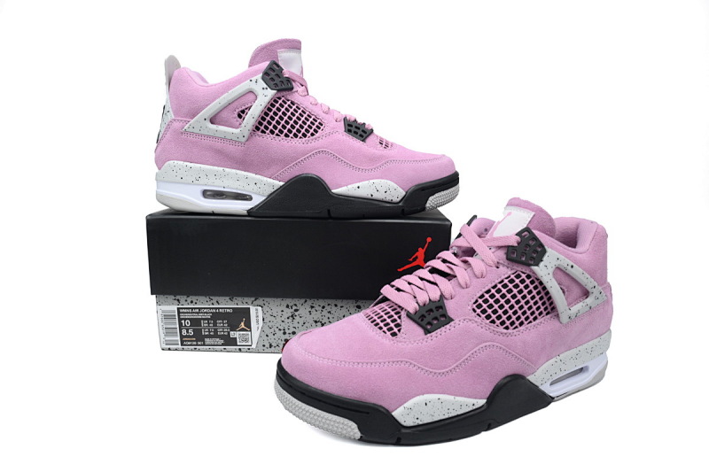 【CA0XH】粉黑 头层皮乔丹4代篮球鞋 AQ9129-501 Air Jordan 4 Retro 'Orchid'