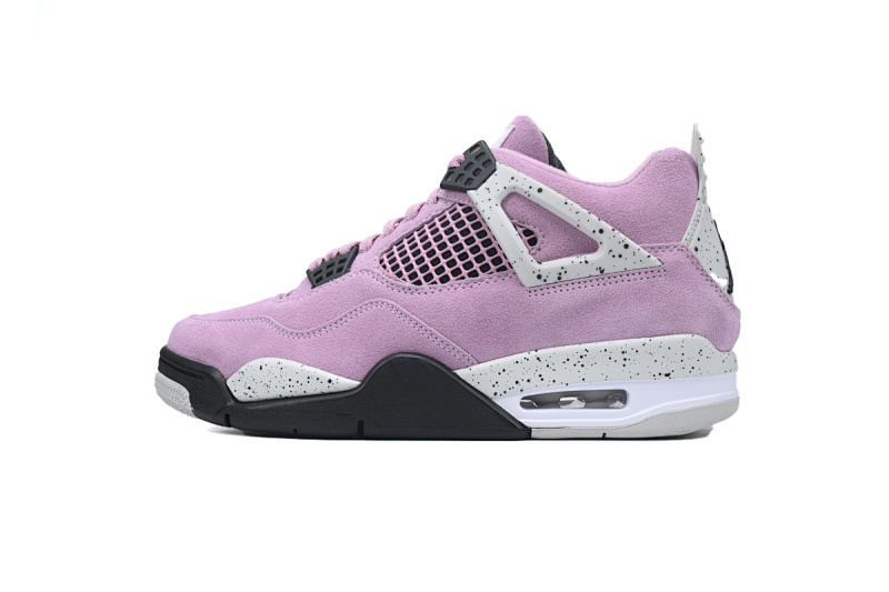 【CA0XH】粉黑 头层皮乔丹4代篮球鞋 AQ9129-501 Air Jordan 4 Retro 'Orchid'