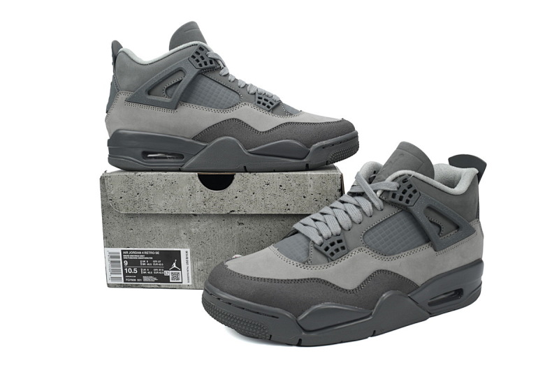 【CA2XH】灰黑 头层皮乔丹4代篮球鞋 FQ7928-001 Air Jordan 4 Paris Olympics