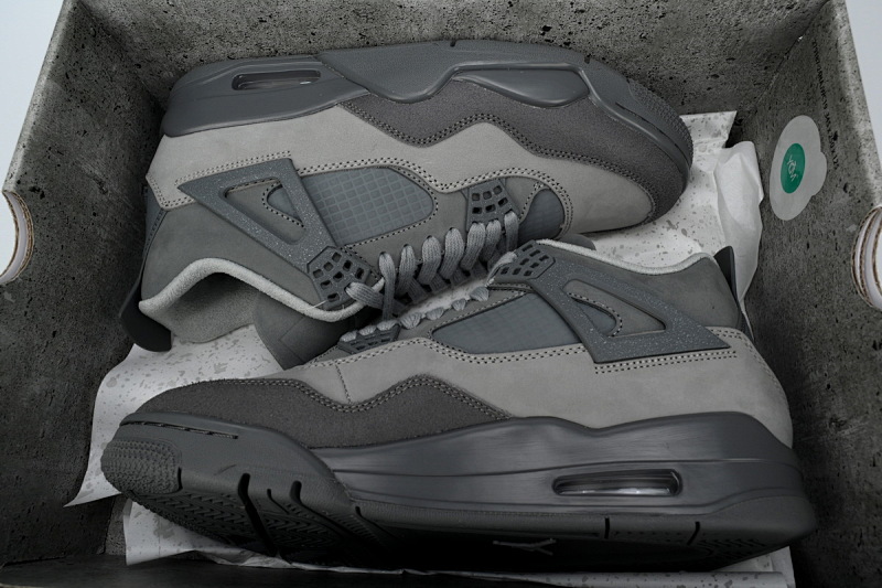 【CA2XH】灰黑 头层皮乔丹4代篮球鞋 FQ7928-001 Air Jordan 4 Paris Olympics