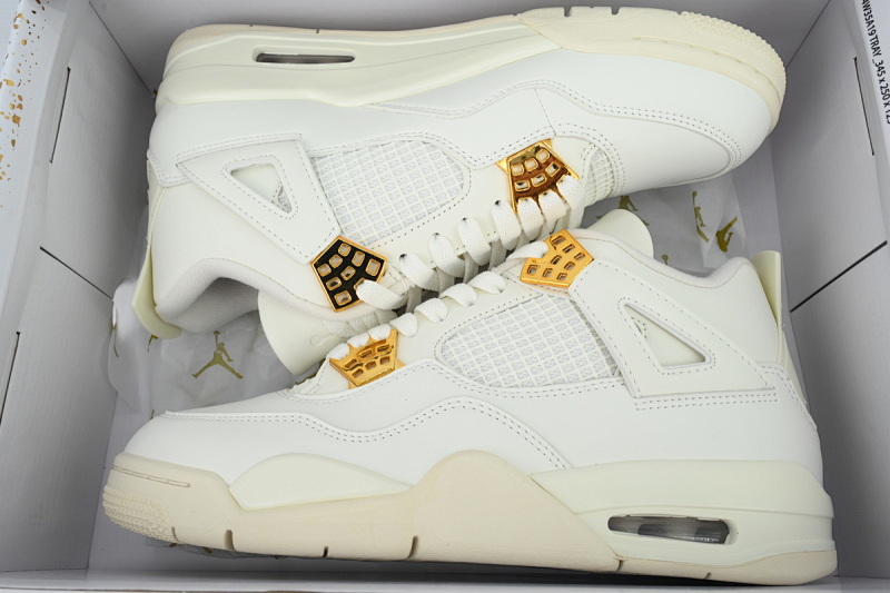 【BA7PB】米白金 本地版乔丹4代篮SB联名球鞋 AQ9129-170 Nike Air Jordan 4 WMNS "Sail"