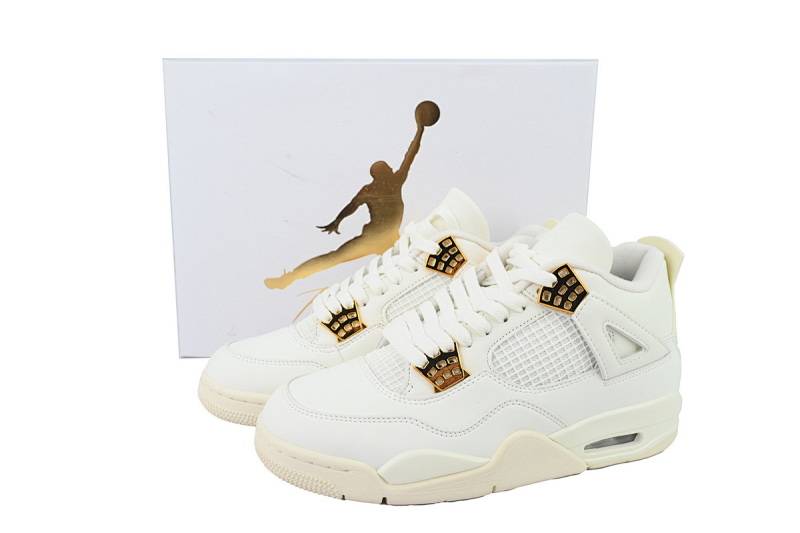 【BA7PB】米白金 本地版乔丹4代篮SB联名球鞋 AQ9129-170 Nike Air Jordan 4 WMNS "Sail"