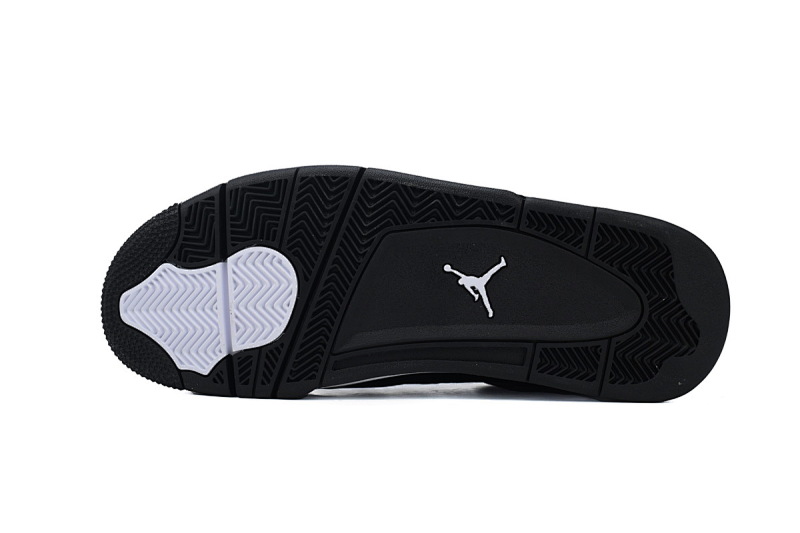 【CA0XH】黑白雷公 头层皮乔丹4代篮球鞋 FQ8138-001 Air Jordan 4 Retro “White Thunder”