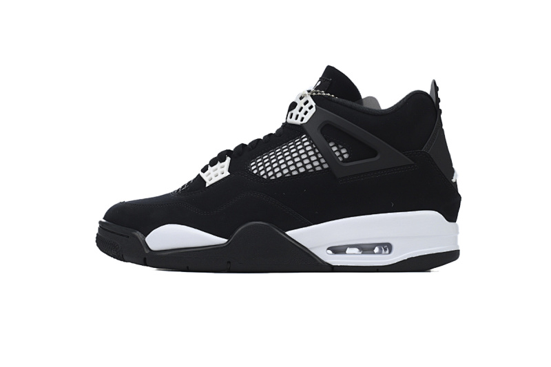 【CA0XH】黑白雷公 头层皮乔丹4代篮球鞋 FQ8138-001 Air Jordan 4 Retro “White Thunder”
