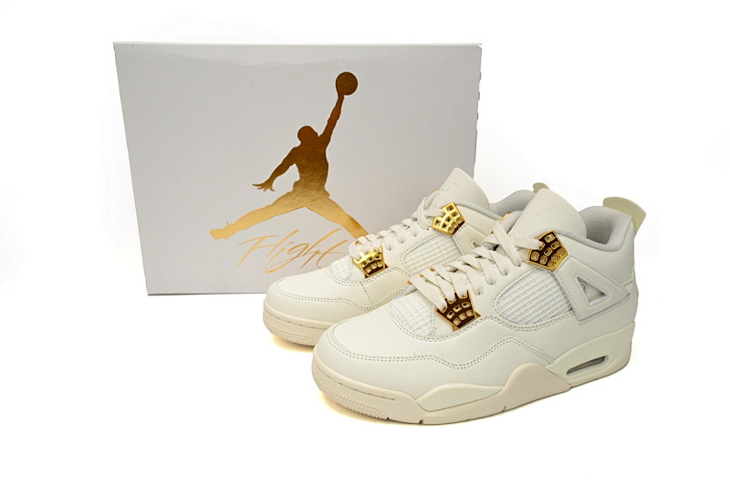 【CA0XH】白金扣 头层皮乔丹4代篮SB联名球鞋 AQ9129-170 Nike Air Jordan 4 WMNS "Sail"